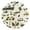 Gold, variant on Vintage Racing Patterns Round Wall Clock Silent Battery Operated Home Decor for Living Room Bedroom