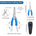 thumbnail image 3 of Bombrooster 4-in-1 Fishing Tool Kit: Landing Net, Pliers, Fish Gripper, Hook Remover. Kayak Fishing Gear & Boat Fishing Accessories for Freshwater Saltwater Fishing, 3 of 7