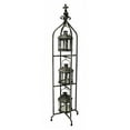 Westcharm Floor Standing Candle Lanterns with Foldable ThreeTier Stand