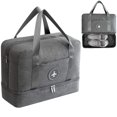 thumbnail image 1 of Bolsa de deporte Separación en seco y húmedo Bolsa de natación Bolsa de viaje impermeable Bolsa de lavado para gimnasio, piscina, playa, vacaciones-gris JFHHH pequeña, 1 of 5
