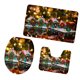 thumbnail image 5 of Alfombra de baño de Navidad de 3 piezas Alfombras de baño de ducha suave Alfombras de baño Cubierta de la tapa de la Sunnimix Alfombra, 5 of 6