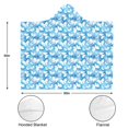 thumbnail image 3 of Wearable Blanket,Pink Butterfly Geometric Pattern Hooded Wearable Flannel Blanket for Adults & Teens,Winter Poncho Shawl Wrap Cape Cozy Anti-Pill,50"x60", 3 of 5