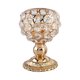 thumbnail image 2 of Soporte de vela de cristal del té de la vela de la vela del soporte del candelabro decorativo para la decoración de cumpleaños de la Navidad Decoració Oro 8x8x12cm Baoblaze candelero de cristal, 2 of 8