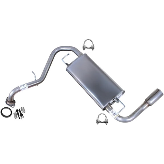 Northeastern Exhaust | Stainless Steel Intermediate Pipe, Muffler & Tail Pipe Exhaust System Kit Fits 2005-2008 Toyota Matrix 1.8L FWD Wagon - Direct Fit