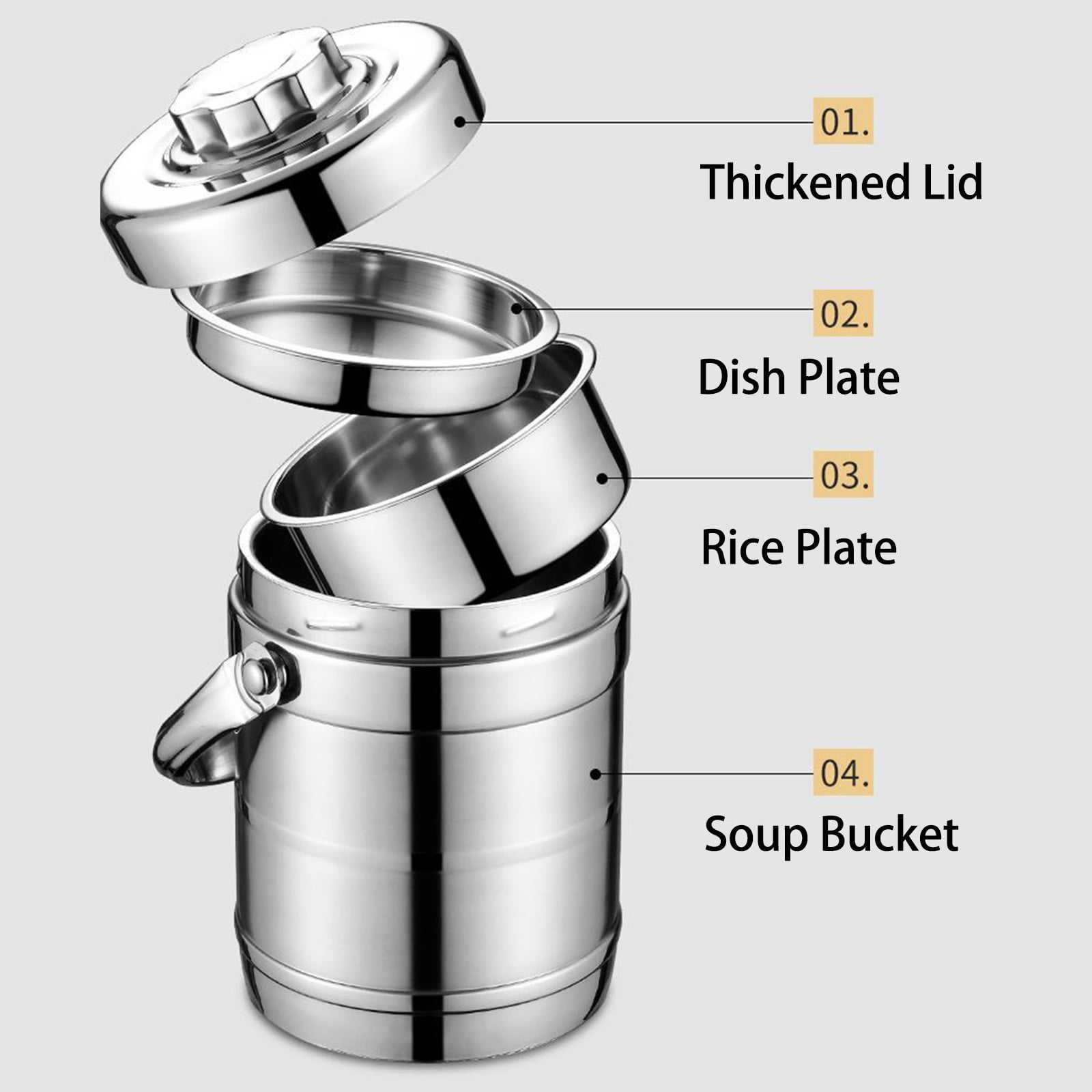 Thermal Lunch Box Wide Mouth Stainless Steel Thermal Flask, Stainless Steel Breakfast Pots, Soup Flasks Pot