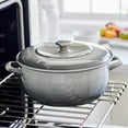 thumbnail image 4 of Merten & Storck 7QT Dutch Oven with Lid, Lightweight Enameled Iron, Oven Safe, Metal Utensil Safe, Gray, 4 of 9