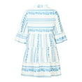 thumbnail image 4 of Women's Spring And Autumn Dress Mid-Sleeve V-Neck Loose Waist Printed Pullover Temperament Dress, 4 of 7