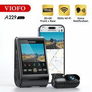 Dash Cam Front and Rear VIOFO 2K + 2K 5GHz Wi-Fi GPS Dual Dash Camera for Cars, 2.4 LCD, Buffered Parking Modes, Voice Notification, WDR Super Night Vision(A229 Duo)
