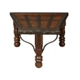 thumbnail image 2 of Ox Cart Style Display Riser With Iron Accents | 12" High Unique Low Table | Unusual Solid Wood Decorative Pedestal | Rustic Ranch Decor, 2 of 7