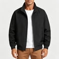 thumbnail image 5 of UVEASISHA Big and Tall Windbreaker Jackets for Men Zip Up Stand Collar Lightweight Bomber Jacket Waterproof Outdoor Hiking Travel Jackets with Pockets Black XL, 5 of 10