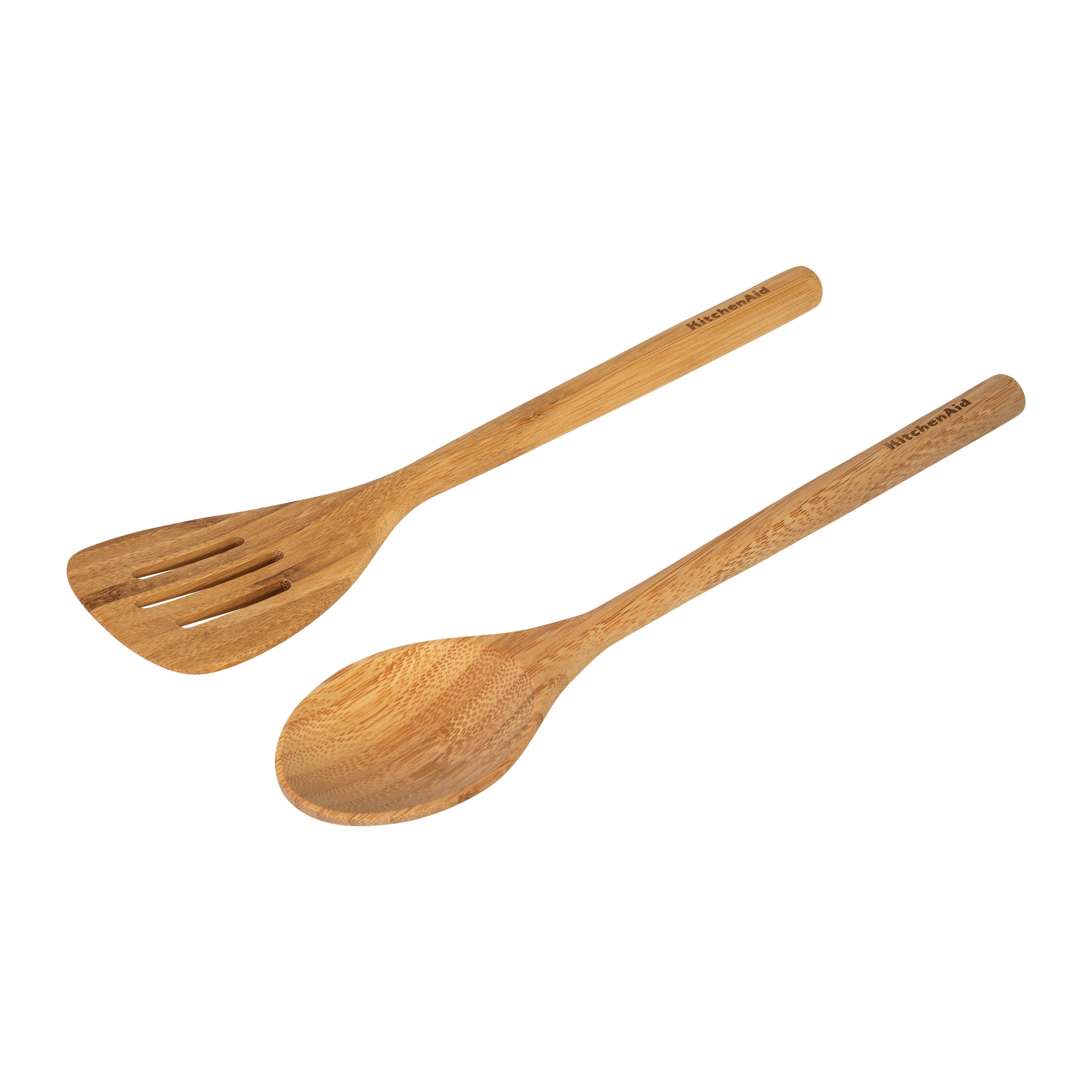 KitchenAid Heat Resistant Bamboo Spoon Spatula with Silicone Head, up –  CookServeEnjoy
