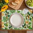 thumbnail image 4 of St. Patrick's Day Placemats Set of 4, Spring Shamrocks Green Love Hats Retro Placemats for Dining Table, Place Mats for Kitchen Tabletop, Waterproof Wipeable Dining Table Mats Set, 4 of 9