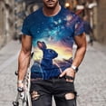 thumbnail image 1 of Tops para hombre, blusas y camisas de manga corta con cuello redondo para hombre, jersey informal con cuello redondo y estampado de Pascua para hombre, camisetas deportivas de manga corta, blusas de p, 1 of 5