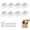 8PC,B, variant on Quick Fitting Furniture Joint Bracket, Heavy-Duty Stainless Steel Corner Brackets, Corner Brace Joint Right Angle Bracket with Screws for Drawers, Cabinets, Chairs, Tables (4PC,B)
