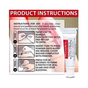 WoundSeal Topical Powder for Minor External Bleeding, Stops Bleeding Instantly, Easy-Pour Tube Applicator, 4 Count