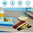 thumbnail image 4 of Wekioger Couverts de Camping Noirs, Ensemble de 6 Pcs en Acier Inoxydable pour le Dîner avec Étui, 4 of 7