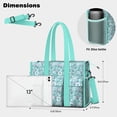 thumbnail image 5 of Teacher Tote Bag,Pioneer Flower Floral Print Pattern Teacher Utility Tote Bag,Large Work Tote Bags for Women with Multiple Pockets,Top Zipper Closure,13.8x10.6x6.7 Inch, 5 of 5