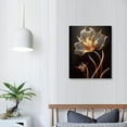 thumbnail image 3 of Shiartex  Abstract Wall Art Brown Flowers Canvas Pictures Contemporary Minimalism Abstract Flower Artwork for Bedroom Bathroom Living Room Wall Decor 16x20 in/12x16 in, 3 of 4
