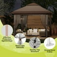 thumbnail image 6 of Kojooin 12X12 FT Pop Up Gazebo, Pop Up Canopy Tent with Mosquito Netting, Outdoor Canopy Tent with Wheeled Carrying Bag, Curtains, Adjustable Height for Patio Garden Backyard Deck, 6 of 9