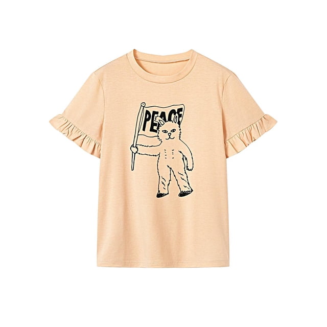 Camiseta para mujer verano clásico cuello redondo camiseta para viajes mochilero viaje de oficina S