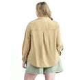 thumbnail image 2 of Terra & Sky Women’s Plus Size Surplice Top with Long Sleeves, Sizes 0X-5X, 2 of 4