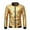Gold, variant on Men's Nightclub Iridescent Stand Collar Jacket Milk Silk Blazer Reflective Long Sleeve Party Wear Patchwork Design Casual Top Slim Fit Glossy Coat S-2XL