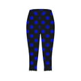 thumbnail image 4 of breaise Polka Dot Print Capri Leggings for Women Tummy Control Knee Length Yoga Pants High Waisted Stretchy Tights Lightweight Workout Cropped Trousers, 4 of 6