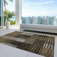thumbnail image 6 of Addison Rugs Chantille Indoor/Outdoor Transitional Stripes Chocolate Washable Rectangle Rug, 3' x 5', 6 of 6