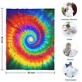 thumbnail image 4 of Colorful Rainbow Tie Dye Spiral Pattern Blanket,Comfortable Soft Flannel Throw Blanket,All Season,Warm Lightweight Blankets for Sofa Bed Couch Living Room Chair,30"x40", 4 of 4
