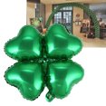 thumbnail image 3 of 12 Uds. Globos de papel de aluminio con trébol de cuatro hojas en forma de corazón encantador globo de decoración de fiesta verde para Festival de cumpleaños de boda FRCOLOR Hogar4111835, 3 of 7