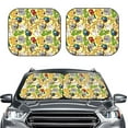 thumbnail image 2 of Windshield Sun Shade, Animals Foldable Car Sun Shade Windshield for Front, 2 Pieces, 2 of 7