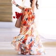 thumbnail image 1 of Falda de playa para mujer Estilo bohemio Estampado floral Plisado Ajuste suelto Una línea Traje diario FLhrweasw Nuevo, 1 of 8