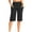 Black, variant on Knee Length Womens Shorts Workout Bermuda Plus Szie High Waisted Solid Straight Leg Summer Black Shorts for Women 4XL