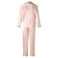 thumbnail image 5 of Clothing 2025 Women's Pajama Set, 2 Piece Lounge Outfits V Neck Y2K Sleep Set Fall Long Sleeve Long Pants With Pockets Pjs Set, 5 of 6