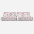 thumbnail image 6 of Bacati - Muslin Quilted Changing Pad Cover, Little Dino Girls Pink/Fuchsia/Aqua/Orange, 6 of 9