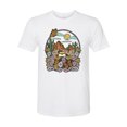 thumbnail image 2 of Wild Bobby Trendy Landscape With Daisies Cactus Monarch Butterfly Nature Lover Men Premium Tri Blend Tee, True White, Large, 2 of 6