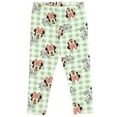 thumbnail image 3 of Disney Minnie Mouse Floral Toddler Girls Peplum T-Shirt and Leggings Outfit Set Green 4T, 3 of 5