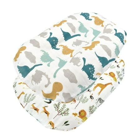

JDEFEG Natural Face Wipes Removable Slipcover 2 Pack for Lounger Cover Baby Muslin Dinosaur Floral Cotton Super Soft Lounger Cover Diaper Wipe Case Travel Cotton D