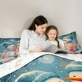 thumbnail image 5 of Homewish Cute Snowman Bedding Comforter Set 2pcs for Female Men Adults,Xmas Christmas Festival Twin Comforter Sets Microfiber,Floral Rose Love Heart Breathable Bedding Set,Microfiber Bedroom Decor, 5 of 8