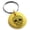 Gold, variant on Stainless Steel Day of the Dead Calaveras Mischievous Skull Engraved Small Medallion Circle Charm Keychain Keyring