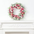 thumbnail image 4 of Spring Front Door Wreath with Artificial Bunny Ear Leaves, Tulips & Roses, Faux Floral Greenery Wreath for Indoor Outdoor Home Decor, Wall Window Porch Farmhouse Easter Decorations, 19*19in, A, 4 of 8