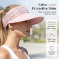 thumbnail image 6 of Women's UPF 50+ UV Protection Sun Visor Hat, Wide Brim Lightweight Foldable Ponytail Cap Hats for Women Summer, 6 of 13