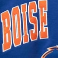 thumbnail image 4 of Men's Colosseum Royal Boise State Broncos Arch & Logo Crew Neck Sweatshirt, 4 of 4