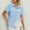 Sky Blue, variant on Blouses for Women Button up Shirts Cotton Short Sleeve Blouses V Neck Casual Tunics Shirt Solid Color Tops