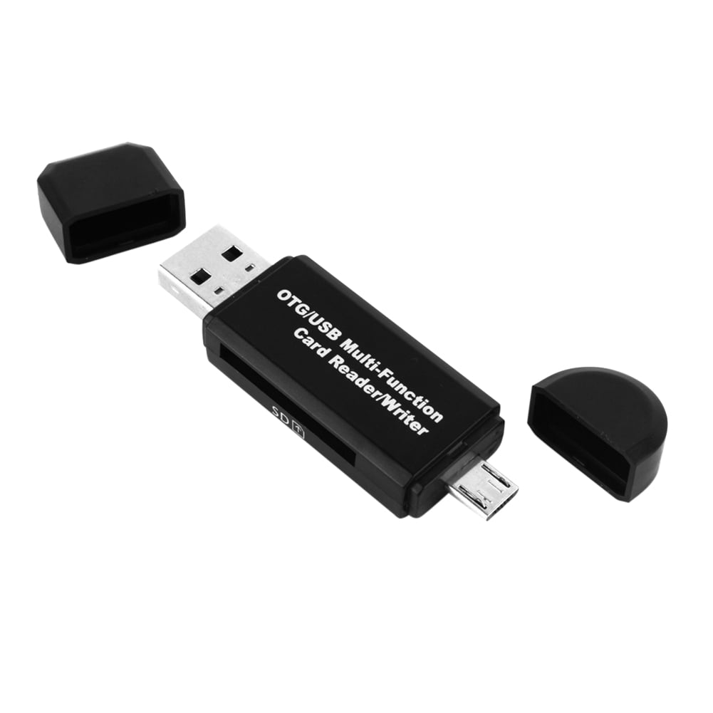 2in1 OTG 2.0 USB Flash Drive Transforms Memory for Cell Phones,Tablets and PCs 8G Black 