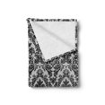 thumbnail image 2 of Baroque Soft Flannel Fleece Blanket, Vintage Lace Style Pattern of Antique Victorian Motifs Renaissance Influences, Cozy Plush for Indoor and Outdoor Use, 60" x 80", Black and White, by Ambesonne, 2 of 5