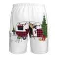 thumbnail image 6 of Naloa Vintage Buffalo Plaid Christmas Camper Men's Beach Shorts, Surfing shorts, Swim trunks, Quick Dry Swim Trunks for Surfing Beach Fun - XX-Large, 6 of 9