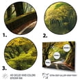 thumbnail image 3 of Designart "Green Road Leading into the Forest II" Landscapes Framed Wall Art - Modern Yellow Road Entryway Framed Wall Art, 3 of 6