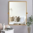 thumbnail image 2 of Arched Wall Mirror Small Arch Mirror Right Angle Mirror 38"x26",Gold,Iron, 2 of 6