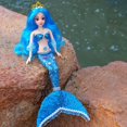 thumbnail image 1 of Azul Lejiafen Tongle Sirena Princesa Muñeca Niños Niñas Juguetes Jugar En Agua Muñecas Hechas A Mano Ir A Casa, 1 of 5